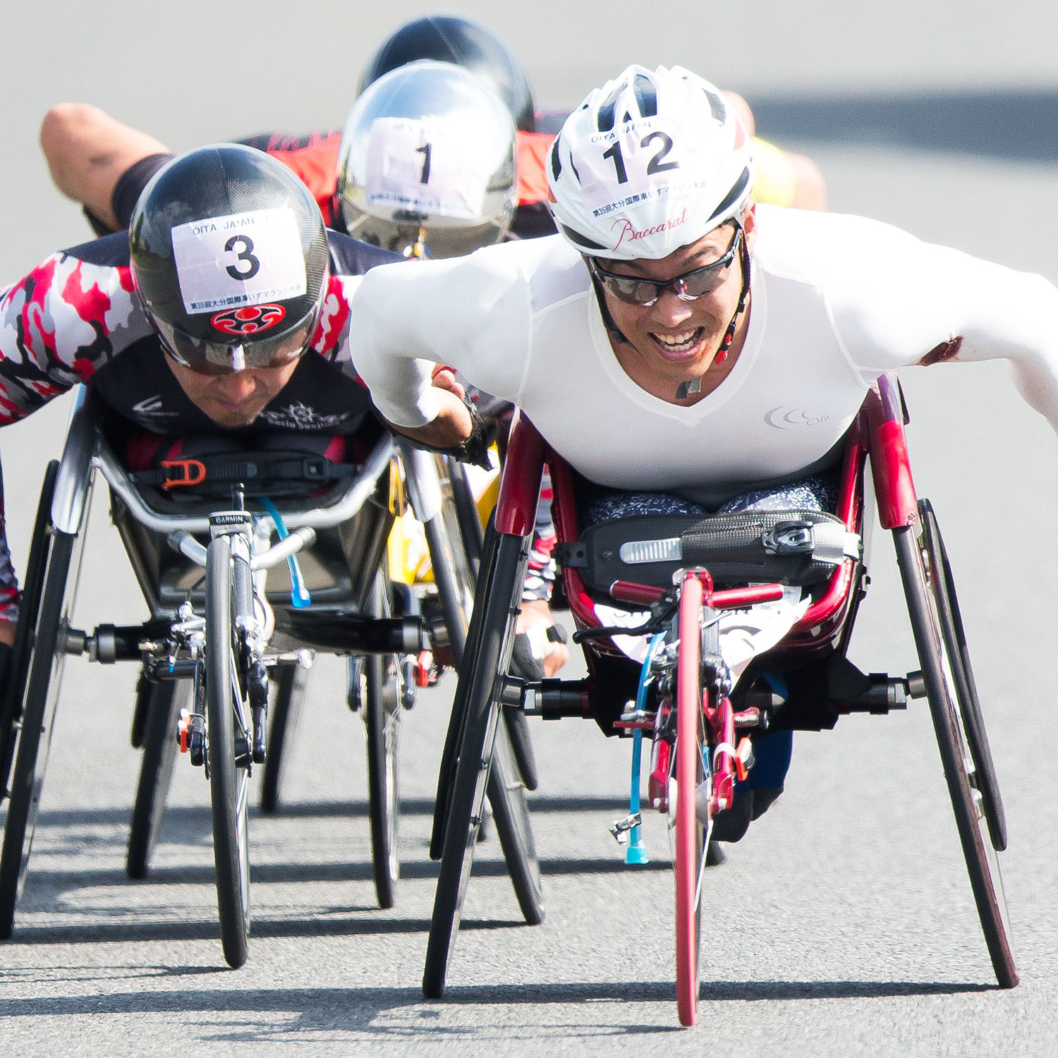 昨年11月に開催された大分国際車いすマラソンで日本人3位に入った西田宗城（撮影：越智貴雄）