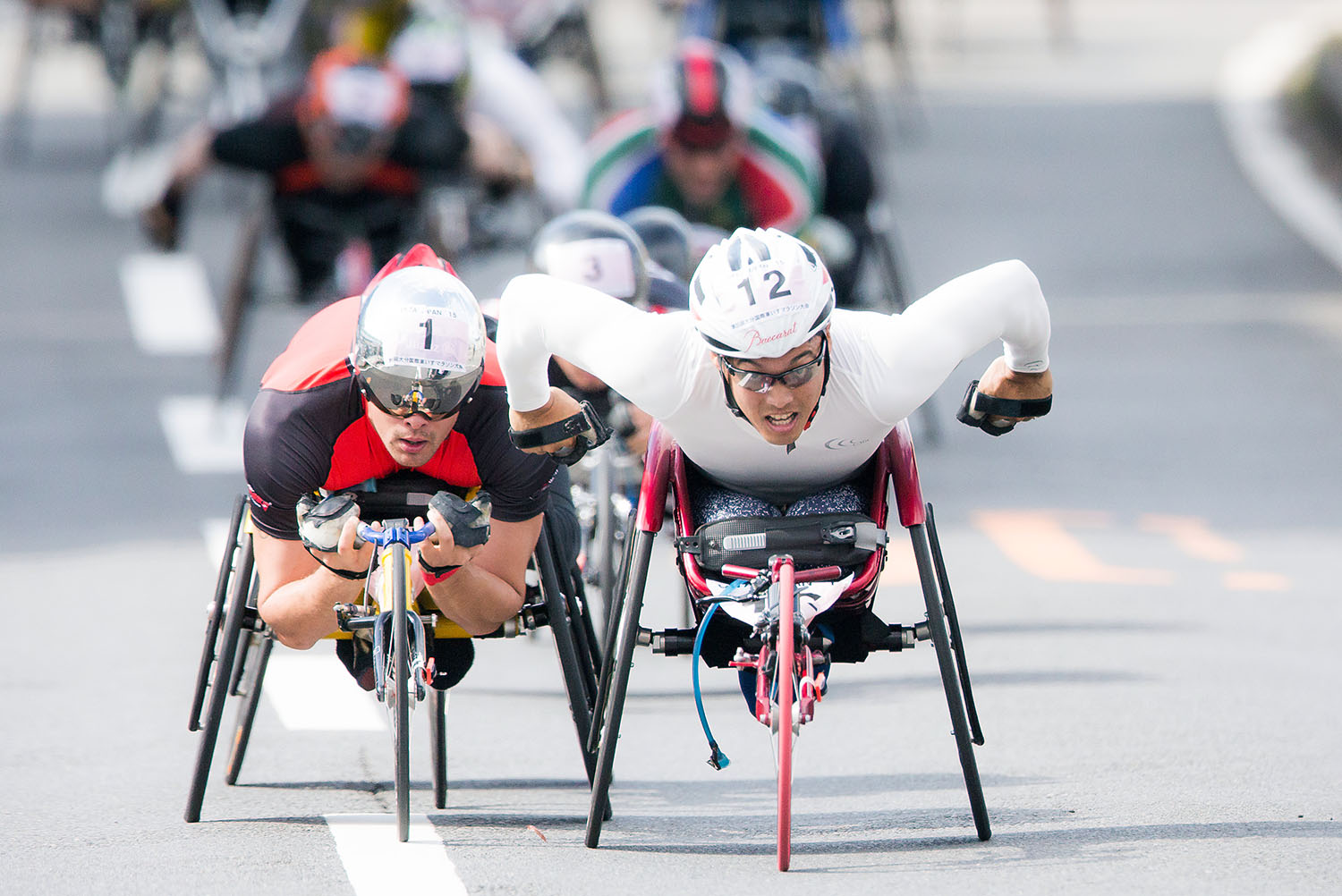 昨年11月に開催された大分国際車いすマラソンで日本人3位に入った西田宗城（撮影：越智貴雄）