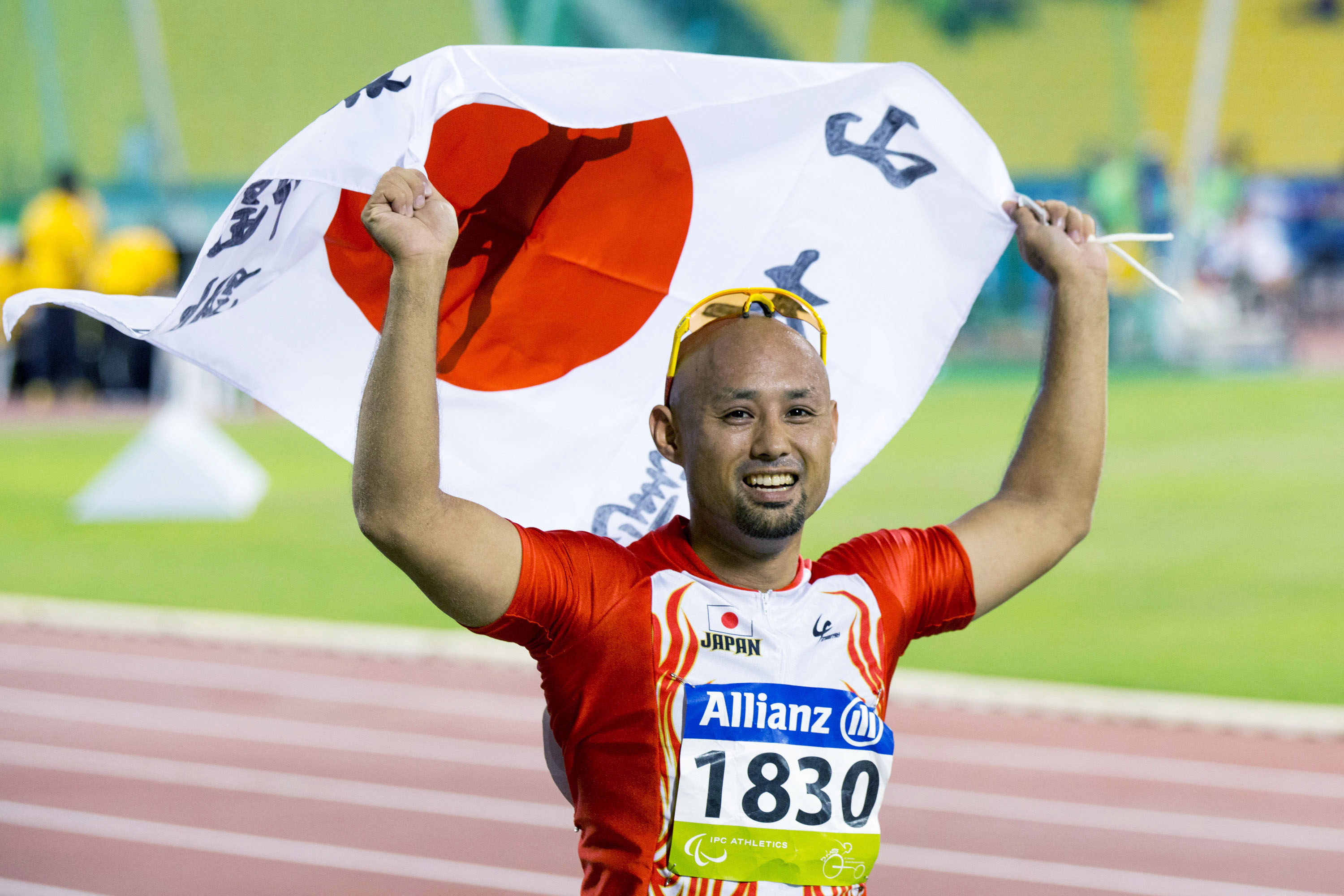 2015IPC陸上選手権（カタール・ドーハ）で優勝した山本（撮影：越智貴雄）